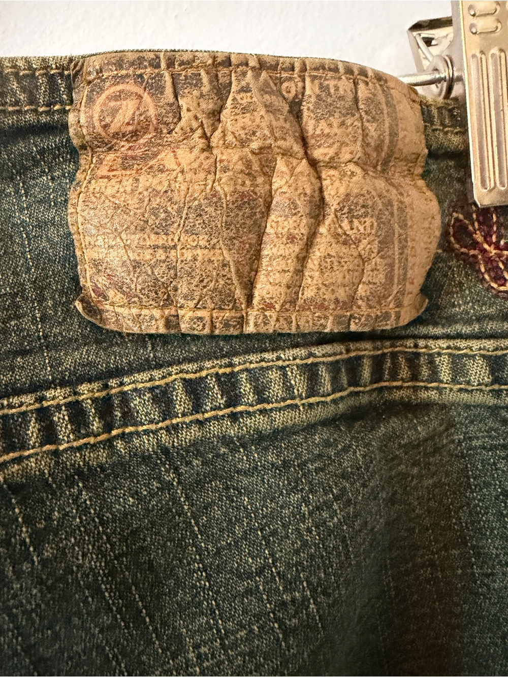 Z. Cavaricci Low-rise Embroidered Flare Jeans with Sepia Finish - Picture 5 of 6